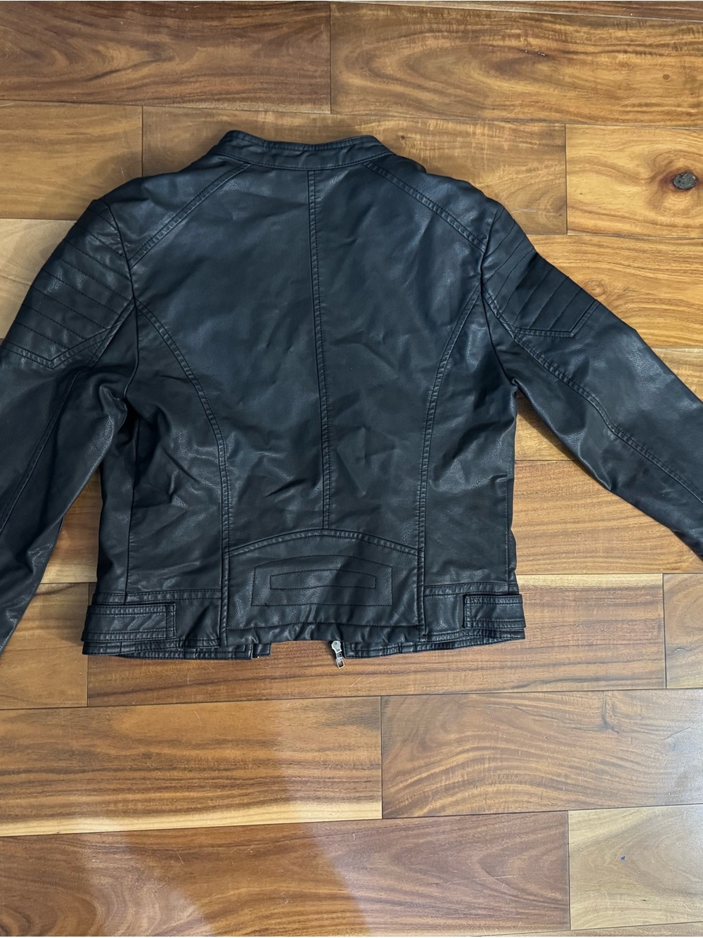 Xhilaration Black Faux Leather Moto Jacket - Picture 4 of 8